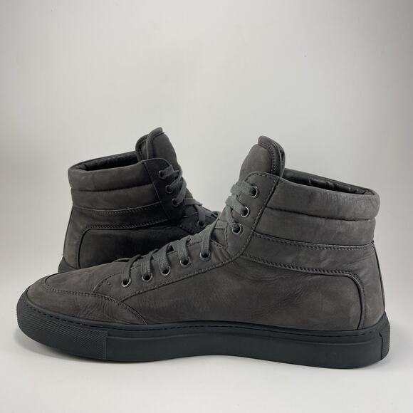 Koio Primo Tonal High Top Sneakers Mens Size 44, US Size 10 Charcoal Gray - Picture 11 of 11